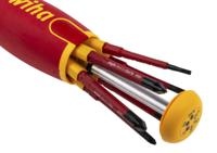 41235 Wiha Driver Bit Set 6 Pieces, Pozidriv, Slotted