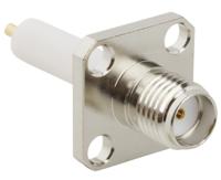 901-9887-rfx Amphenol RF, Jack Flange Mount SMA Connector, 50Ω, Solder Termination, Straight Body
