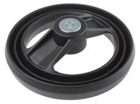 161-1978 RS PRO Black Glass-Fibre Reinforced Technopolymer Hand Wheel, 160mm diameter