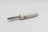 212-1235 RS PRO White Male Banana Connectors, Screw Termination, 16A, 50V, Copper Plating