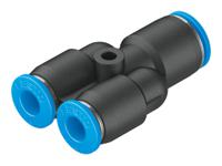qsy-8-6 Festo QSY Series Y Tube-to-Tube Adaptor, Push In 8 mm to Push In 6 mm, Tube-to-Tube Connection Style, 153154