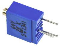 m64y202kb40 2kΩ, Through Hole Trimmer Potentiometer 0.5W Top Adjust Vishay, 64Y