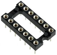 110-87-314-41-001101 Preci-Dip 2.54mm Pitch Vertical 14 Way, Through Hole Turned Pin Open Frame IC Dip Socket, 1A