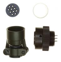 85106ec1210p50 Souriau Sunbank by Eaton, 851, Copper Alloy 10 Way Cable Mount MIL Spec Circular Connector PlugGreen, Pin