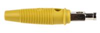 930727103 Hirschmann Test & Measurement Yellow Male Banana Plug, 4 mm Connector, Solder Termination, 30A, 30 V ac, 60V dc, Nickel
