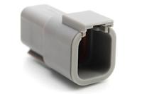 atm04-6p Amphenol Industrial, ATM Automotive Connector Socket Grey Cable Mount 6 Way, Crimp Termination ATM04-6P
