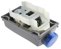 4021683 Scame IP67 Blue Panel Mount 2P + E Right Angle Industrial Power Socket, Rated At 16A, 230 V