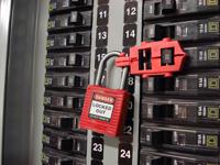 single-pole-circuit-breaker-ea Brady Red 1-Lock Nylon Circuit Breaker Switch Lockouts, 7.14mm Shackle