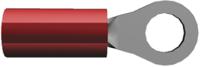 52273-1 TE Connectivity, PIDG Insulated Ring Terminal, M2.5 Stud Size, 0.26mm² to 1.65mm² Wire Size, Red