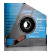 63642531805 Norton P180 Grit Very Fine Sandpaper Roll, 25m x 25mm