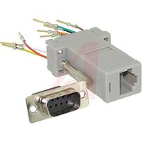 40-9538m Cinch D Sub Adapter Male 9 Way D-Sub to Female RJ45