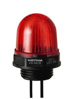 23010055 Werma EM 230 Series Red Steady Beacon, 24 V dc, Panel Mount, LED Bulb, IP65