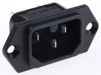 61103300 Schurter C16 Panel Mount IEC Connector Male, 15A, 250 V
