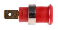 233060-22 Staubli Red Female Banana Socket, 4 mm Connector, Tab Termination, 32A, 1000V, Gold Plating