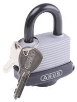 70al45-silver-ka ABUS Key Weatherproof Aluminium, Steel Safety Padlock, Keyed Alike, 8mm Shackle, 53mm Body