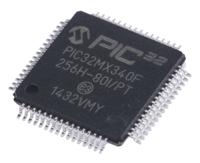 pic32mx340f256h-80ipt Microchip PIC32MX340F256H-80I/PT, 32 bit PIC Microcontroller, 80 MHz, 256kB FLASH, 64-Pin TQFP