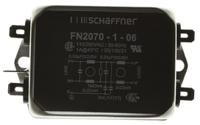 fn2070-1-06 Schaffner, FN2070 1A 250 V ac/dc 400Hz, Chassis Mount EMI Filter, Fast-On, Single Phase