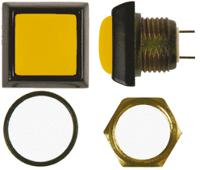 59-215 ITW Switches 59 Series Miniature Push Button Switch, Momentary, Panel Mount, 13.65mm Cutout, SPST, Clear LED, 125V ac,