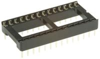 w3128trc Winslow, W3100 2.54mm Pitch Vertical 28 Way, Through Hole Stamped Pin Open Frame IC Dip Socket, 10A