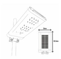 eclipse-36 TradeTuff Eco Solar, Solar Powered Solar Powered LED Floodlight, 36 LED, 36 W, 2000 lm, IPX5 PIR, 7.4 V