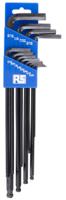 449-9612 RS PRO 12 piece L Shape Imperial Hex Key Set, 0.05 → 7/32"