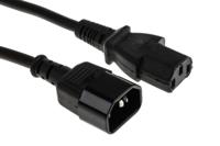 137-3380 RS PRO Straight IEC C13 Socket to Straight IEC C14 Plug Power Cord, 1.5m