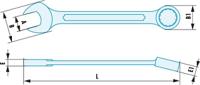 44019sr Facom 440 Series Combination Spanner, 19mm, Metric, Double Ended, 215 mm Overall