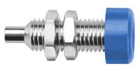 bu-403-ni-bl Schutzinger Blue Female Banana Socket, 4 mm Connector, 32A, 33 V ac, 70V dc, Nickel Plating