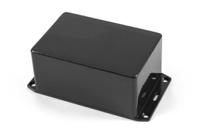1591tflbk Hammond 1591 Series Black Flame Retardant ABS Enclosure, IP54, Flanged, Black Lid, 120 x 80 x 55mm