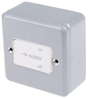 k2857-alm MK Electric Silver Metalclad Fan Isolator Switch, 250V, IP2X