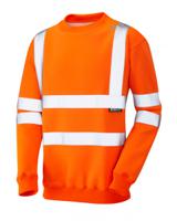ss05-o-l Leo Workwear SS05-O-LEO Orange Cotton, Polyester Work Sweatshirt L