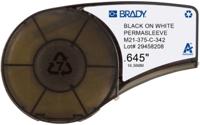 m21-375-c-342 Brady B-342 Black on Black on White Label Printer Tape, 2.13 m Length, 16.38 mm Width, 16.4mm Label Length