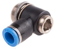 qslv-g38-8-i Festo QS Series Elbow Threaded Adaptor, G 3/8 Male to Push In 8 mm, Threaded-to-Tube Connection Style, 186152