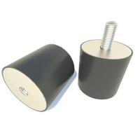 f4035vd25-60 FIBET Circular M10 Anti Vibration Mount, Male to Female Bobbin with 128.8kg Compression Load