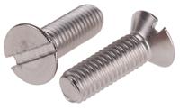 914-1920 RS PRO Slot M8 Countersunk A4 316 Stainless Steel Machine Screws DIN 963 x 25.0mm