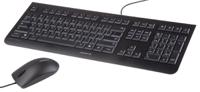 jd-0800eu-2 Cherry DC 2000 Wired Keyboard and Mouse Set, QWERTY (US), Black