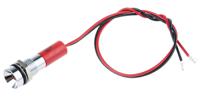 722-7741 RS PRO Red Panel Mount Indicator, 12V dc, 6mm Mounting Hole Size, Lead Wires Termination, IP67