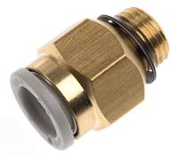 kq2h08-u01a SMC KQ2 Series Straight Threaded Adaptor, Uni 1/8 Male to Push In 8 mm, Threaded-to-Tube Connection Style