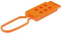 non-conductive-lockout-hasp Brady Orange 6-Lock Nylon Lockout Hasp, 9.00mm Shackle