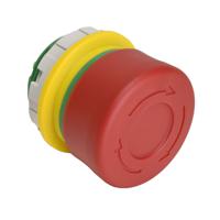 xw1e-bv3sg02r Idec XW1E Series Push Lock Turn Reset Emergency Stop Push Button, Panel Mount, 22mm Cutout, DPST, IP65, IP67, IP69K