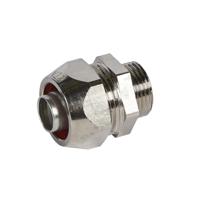 3-820-25 Legrand Straight Male, Conduit Fitting, 12mm Nominal Size, PG11, Brass, Metallic