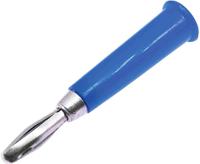 208-0258 RS PRO Blue Male Banana Plug, 4 mm Connector, 19A, 30V, Nickel Plating