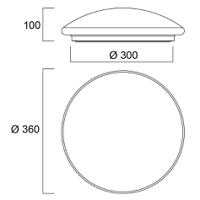 43436 Sylvania LED Bulkhead Light, 24 W, 220-240 V, IP44