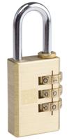 781-6035 RS PRO Combination Brass Combination Padlock, 5mm Shackle, 30mm Body
