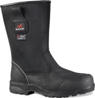 rf040-07 Rockfall RF040 Black Fibreglass Toe Capped Unisex Safety Boots, UK 7, EU 41