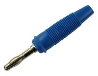972518102 Hirschmann Test & Measurement Blue Male Banana Plug, 4 mm Connector, Solder Termination, 32A, 30 V ac, 60V dc, Nickel