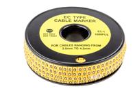 812-0884 RS PRO Slide On Cable Markers, Black on Yellow, Pre-printed "Q", 3 → 4.2mm Cable