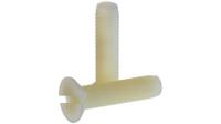 232-6985 RS PRO Slot M6 Countersunk Nylon Machine Screws DIN 963 x 25.0mm