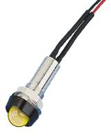 strlh8230fl30yw Oxley Yellow Panel Mount Indicator, 230V ac, 8mm Mounting Hole Size, Lead Wires Termination, IP67