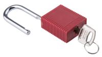 051339 Brady LOTO-8 Key Weatherproof Nylon, Steel Security Padlock, 6.35mm Shackle, 38.10mm Body